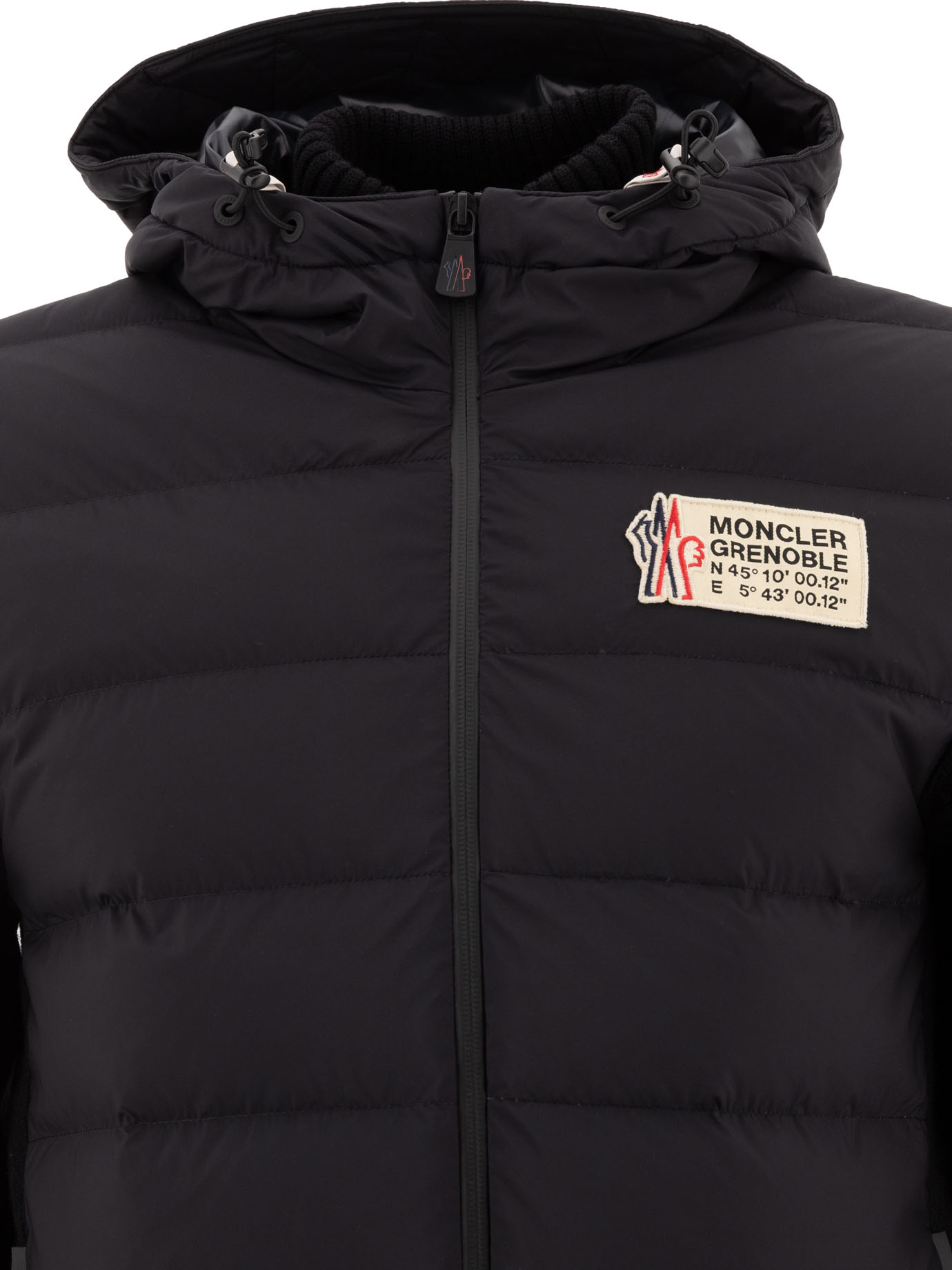 MONCLER GRENOBLE Black   Tricot down jacket